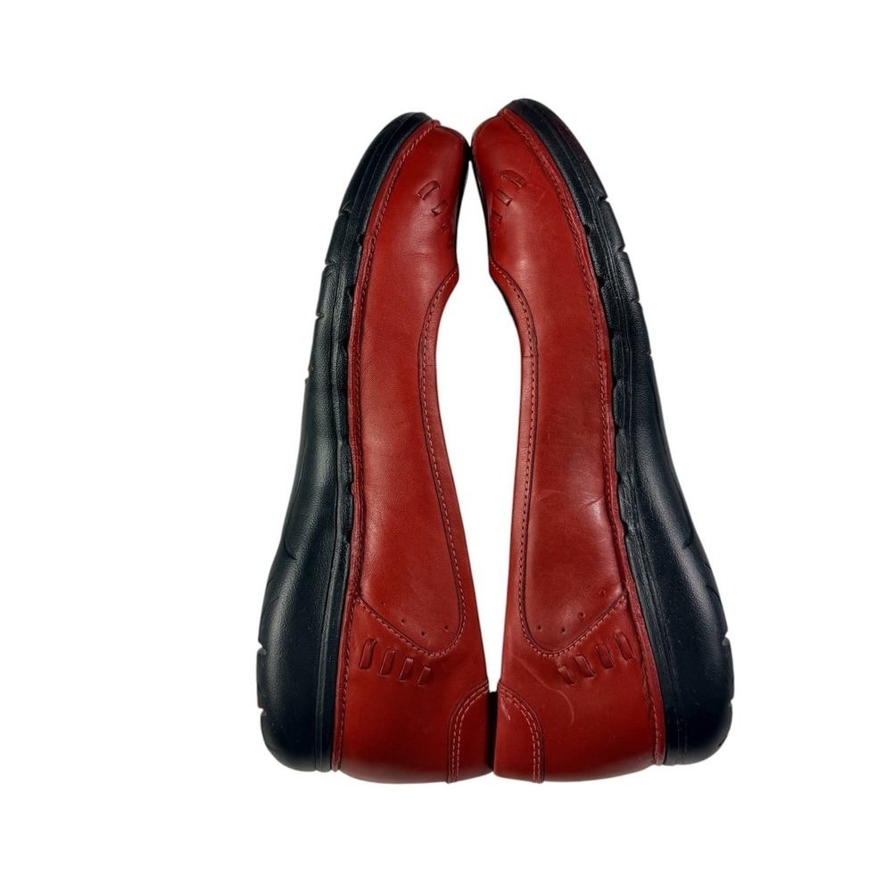 Clarks Un Structured Rosily Red Leather Ballet Flats Womens 10M 26068451 NEW - Picture 10 of 13